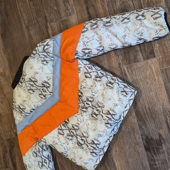 Central Park West Wesley Snakeskin Print Full Zip Puffer Jacket, XS - Picture 13 of 16